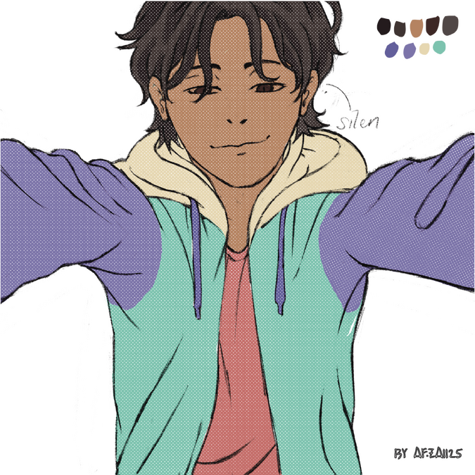 Silen Pose colored sketch (Flat)