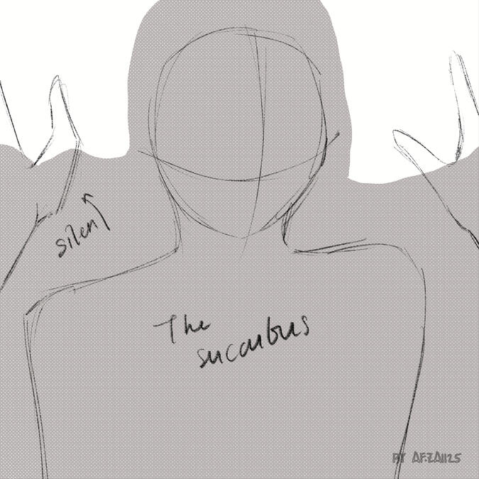 Unnamed Succubus' pose sketch